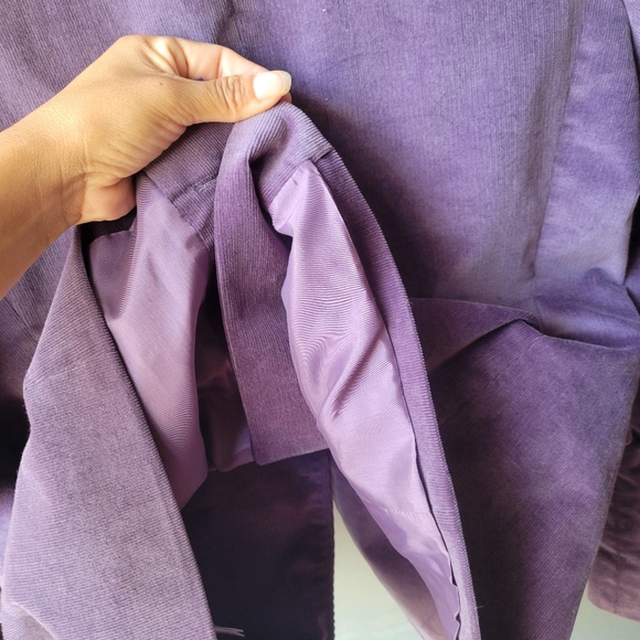 RARE 346 Brooks Brothers Blazer 8P Purple Milano Fit Corduroy Silver Button Pads - Picture 9 of 11